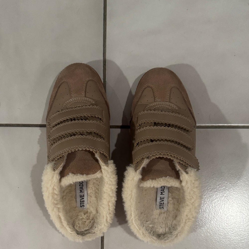 Steve Madden Brown Sneakers with Fur Trim(Isabel Marant Inspired) WORN ONCE